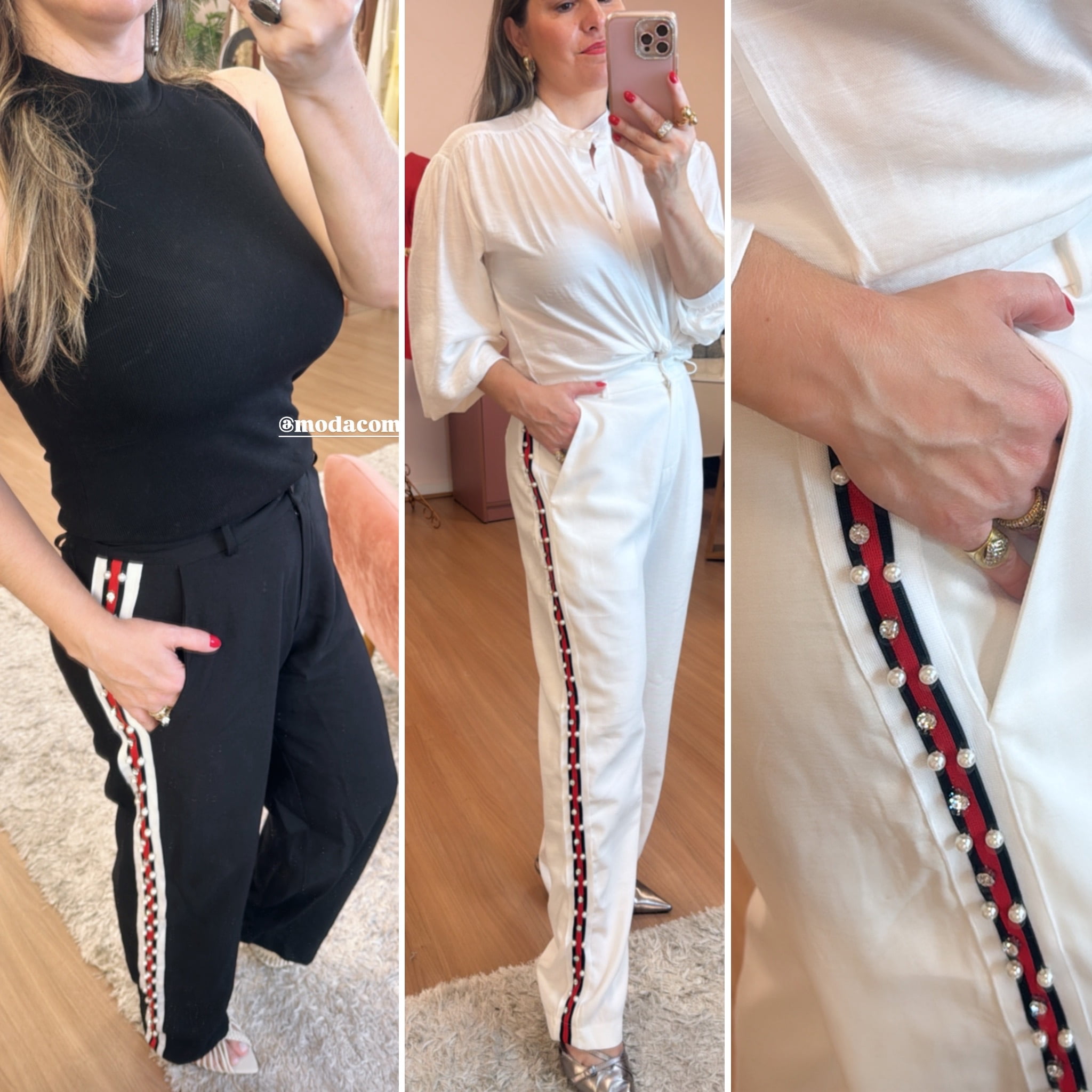 Calça Pérolas Especial (branca e preta)