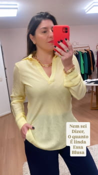 Blusa amarela gola 