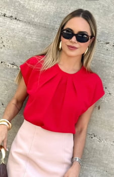 Blusa malha crepe stile