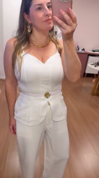 Conj alfaiataria com cinto