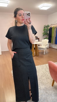 Conjunto de saia poá