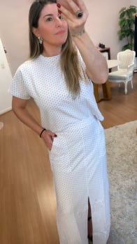 Conjunto de saia poá