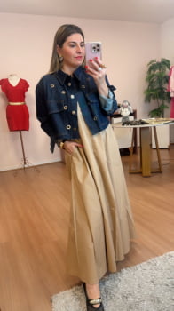 Vestido tricoline 100% algodao